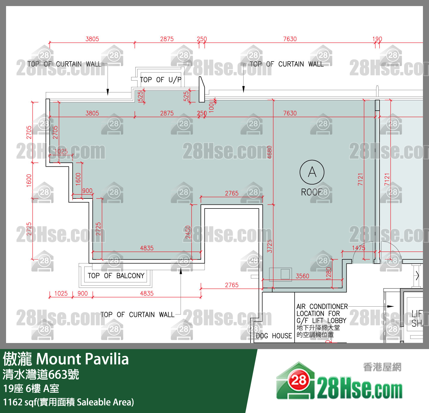傲泷 19座 6楼 A室 平面图