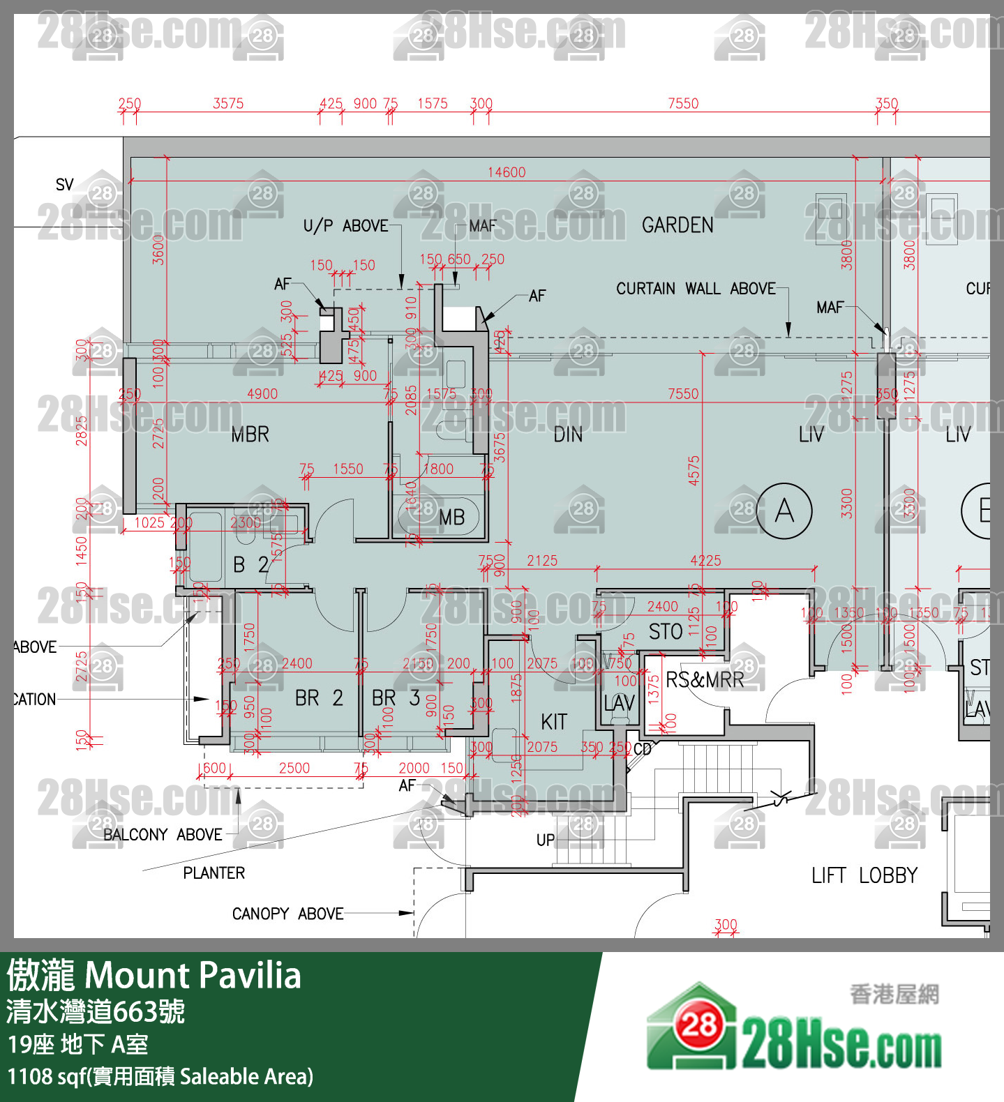 傲瀧 19座 A室 平面圖