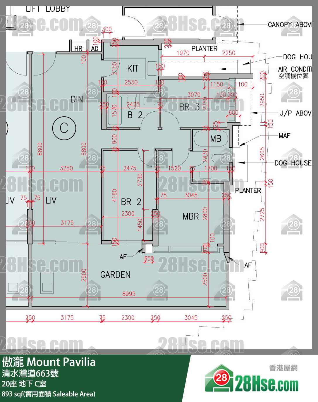 傲泷 20座地下 C室 平面图