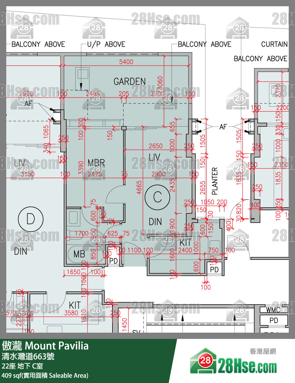 傲瀧 22座地下 C室 平面圖