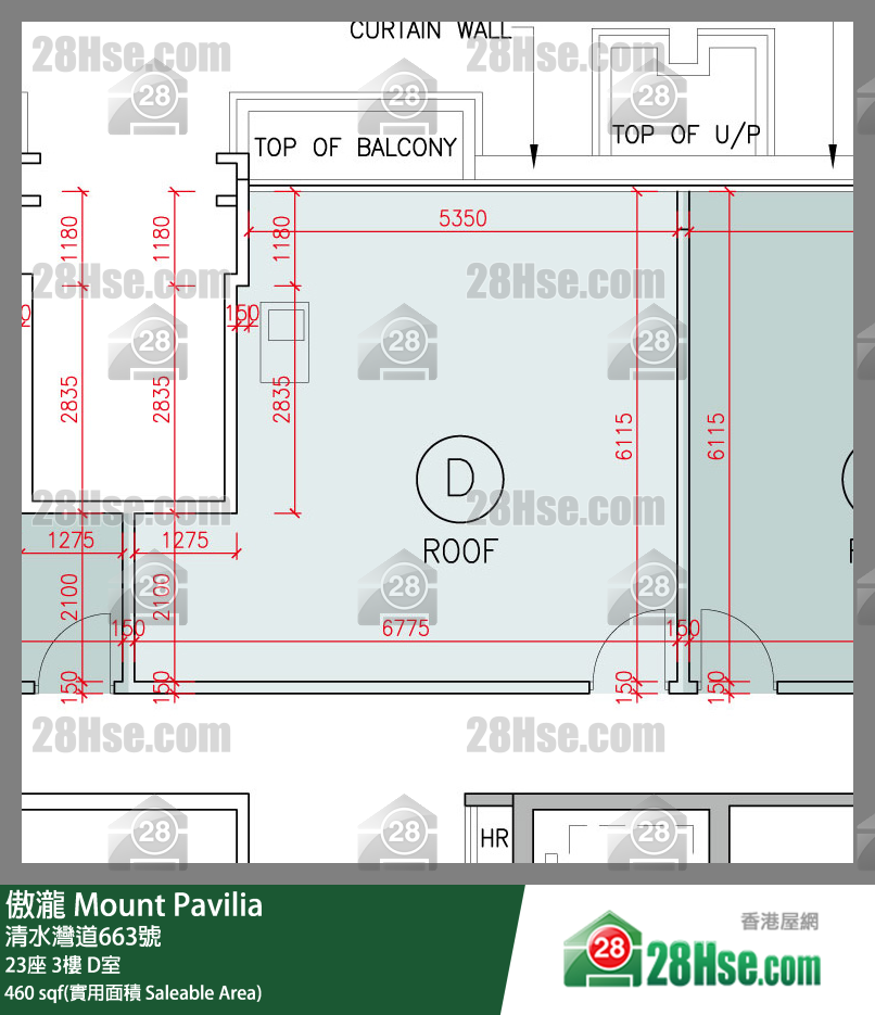 傲瀧 23座3樓 D室 平面圖