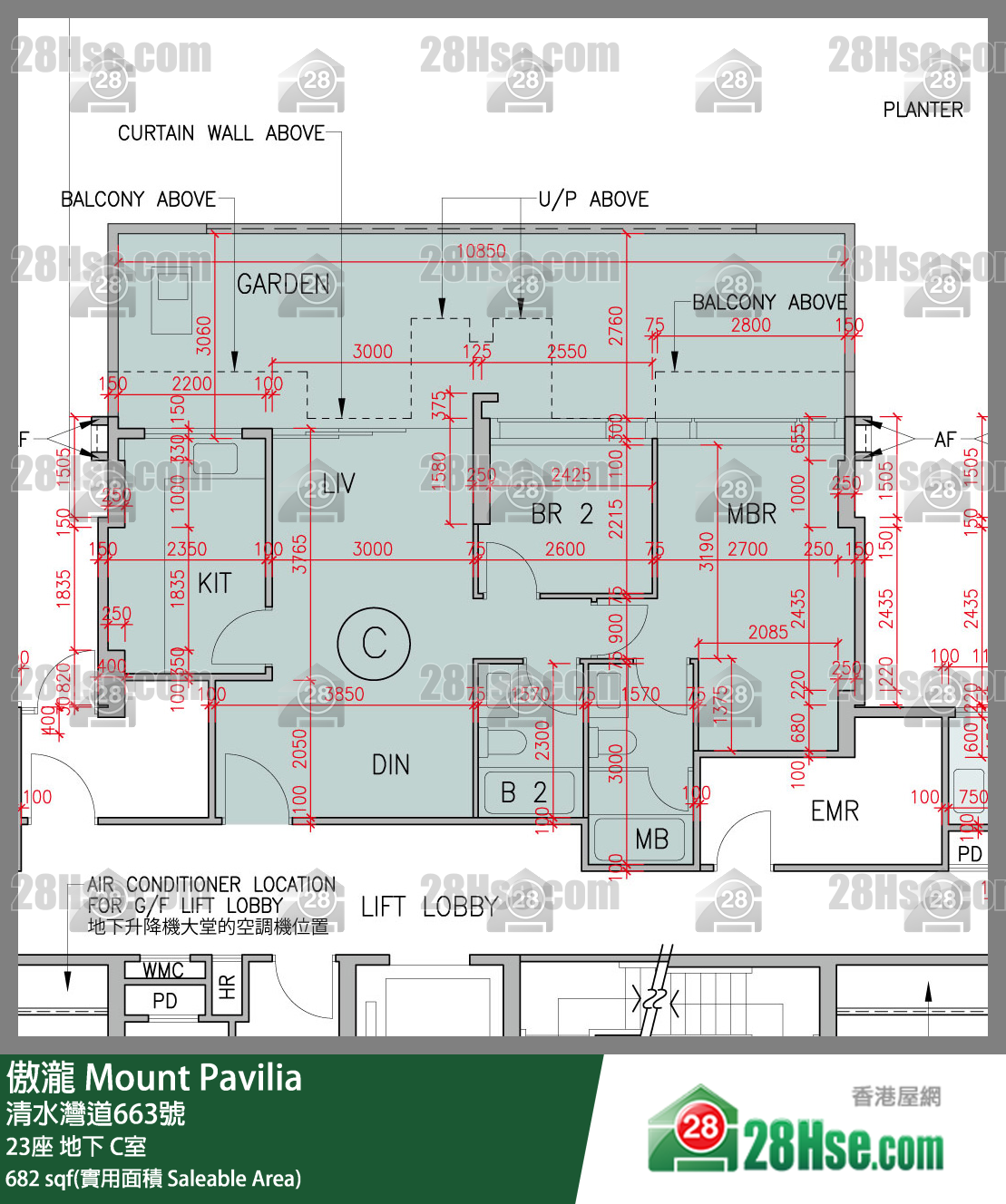 傲瀧 23座 C室 平面圖