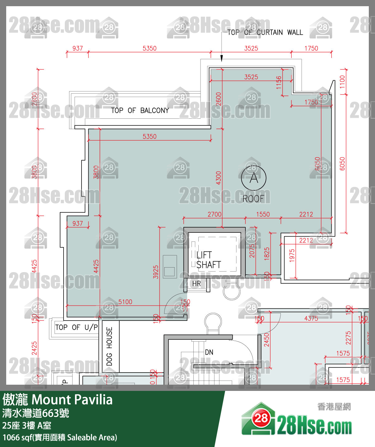 傲瀧 25座 3樓 A室 平面圖