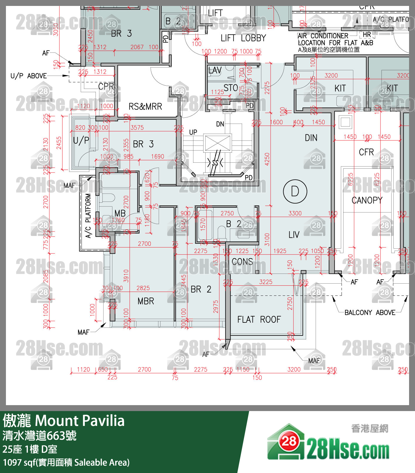傲瀧 25座 1樓 D室 平面圖