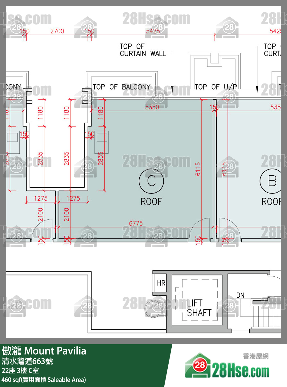 傲瀧 22座3樓 C室 平面圖