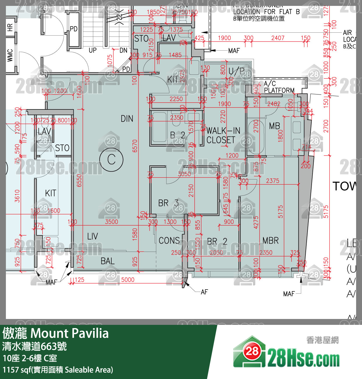 傲瀧 10座2樓 C室 平面圖