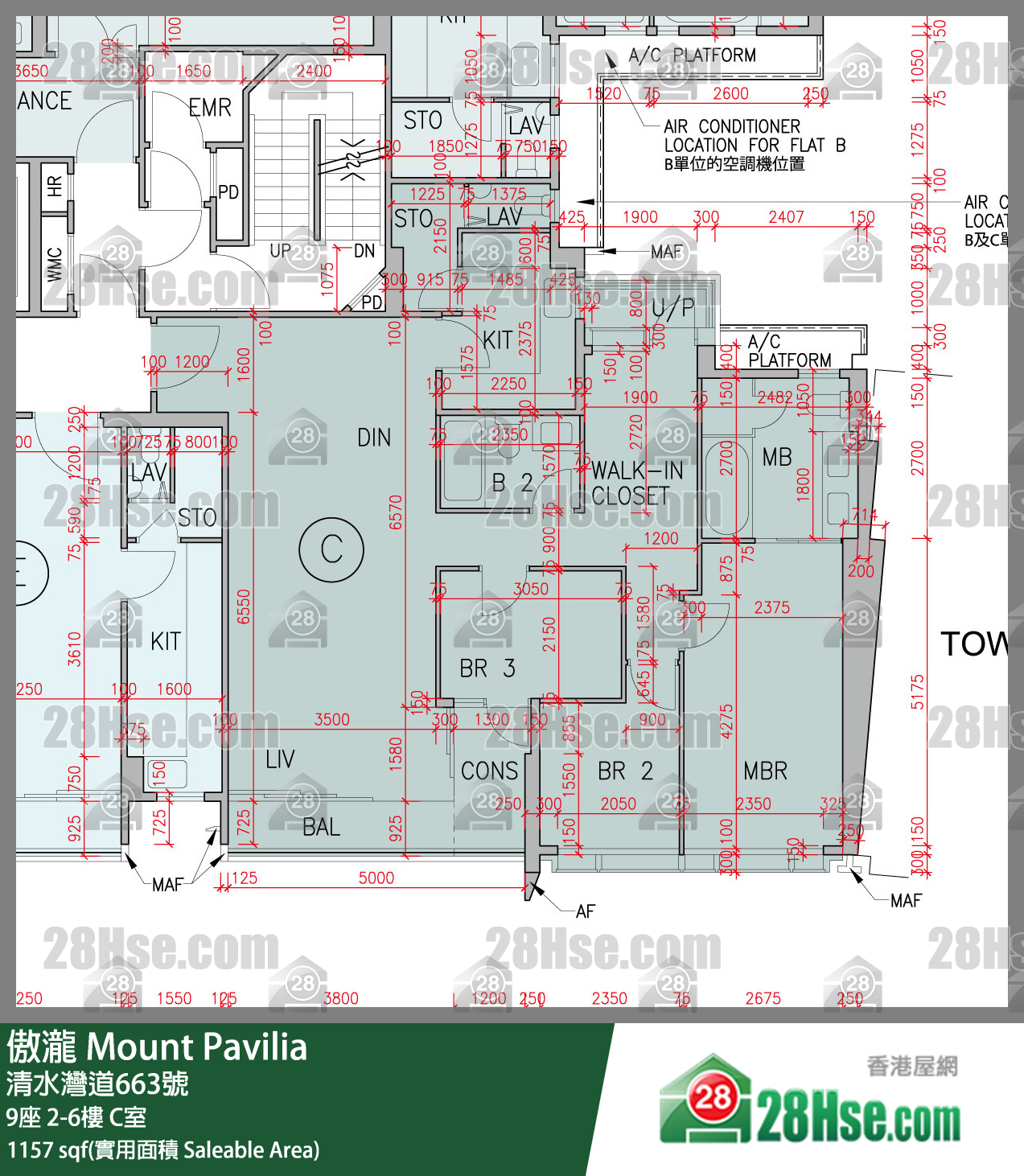 傲瀧 9座 3樓 C室 平面圖