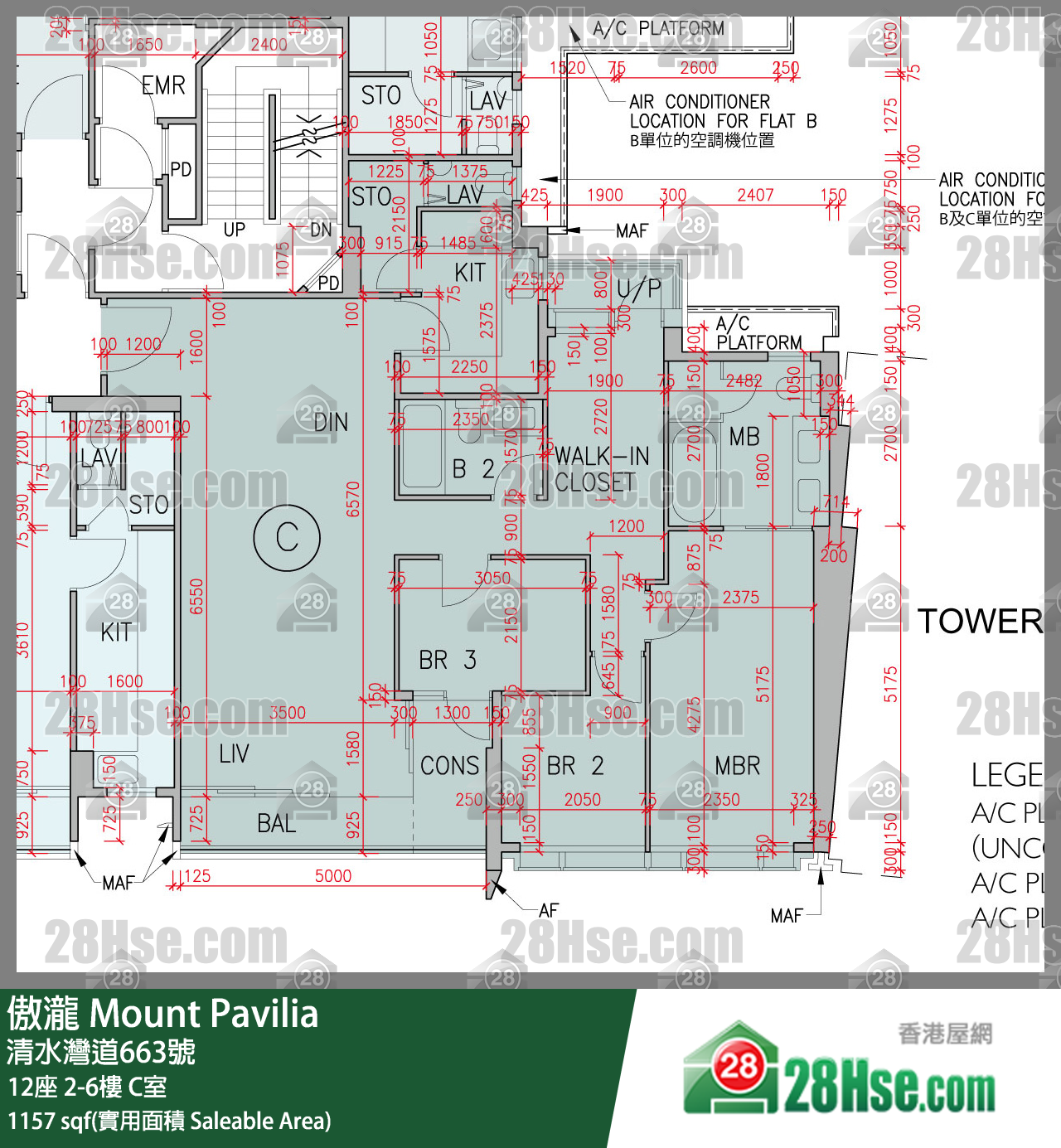 傲瀧 12座 2樓 C室 平面圖