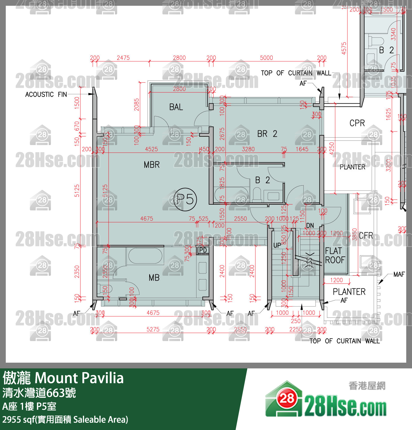 傲瀧 A座1樓 P5室 平面圖