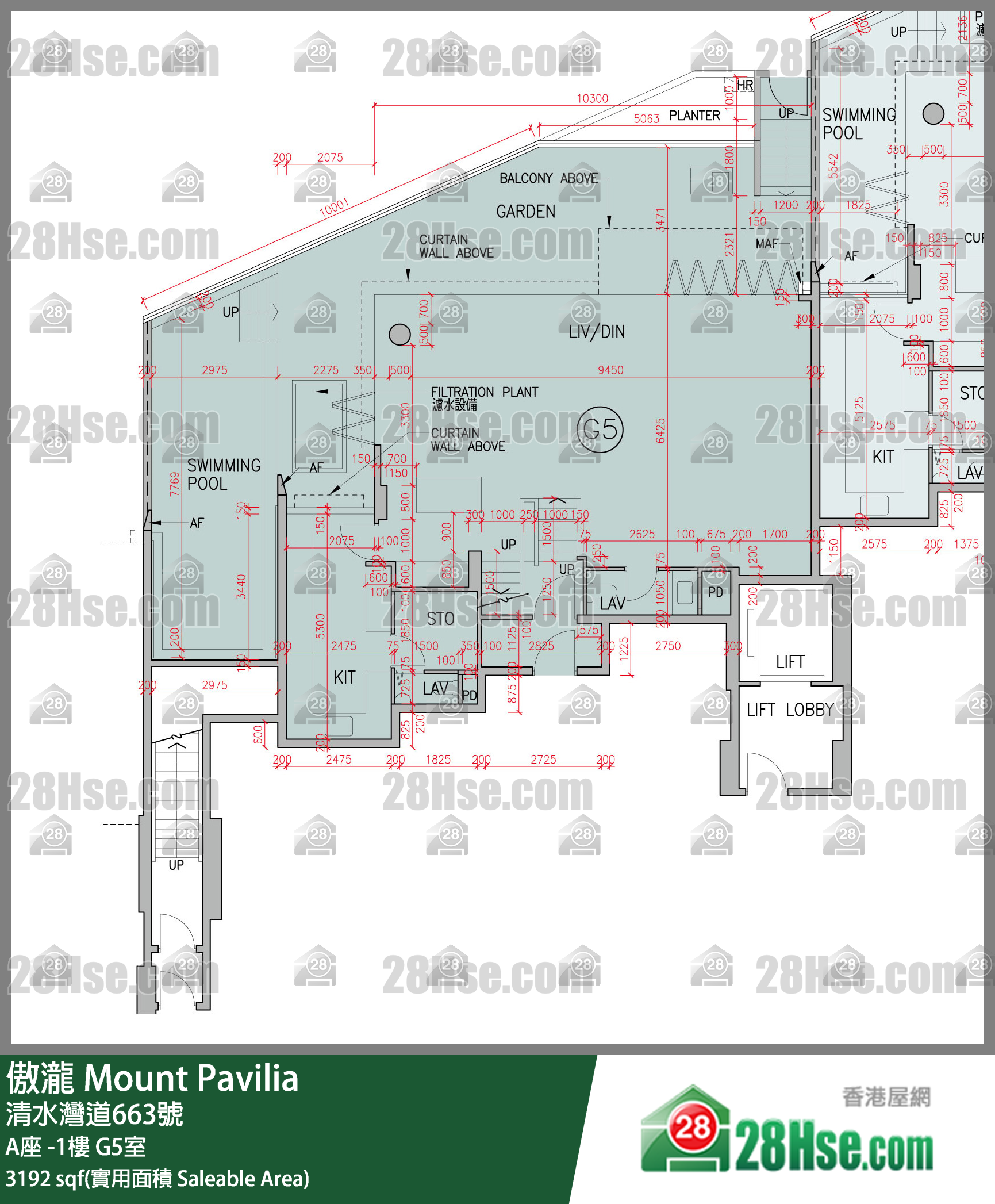 傲瀧 A座LG樓 G5室 平面圖