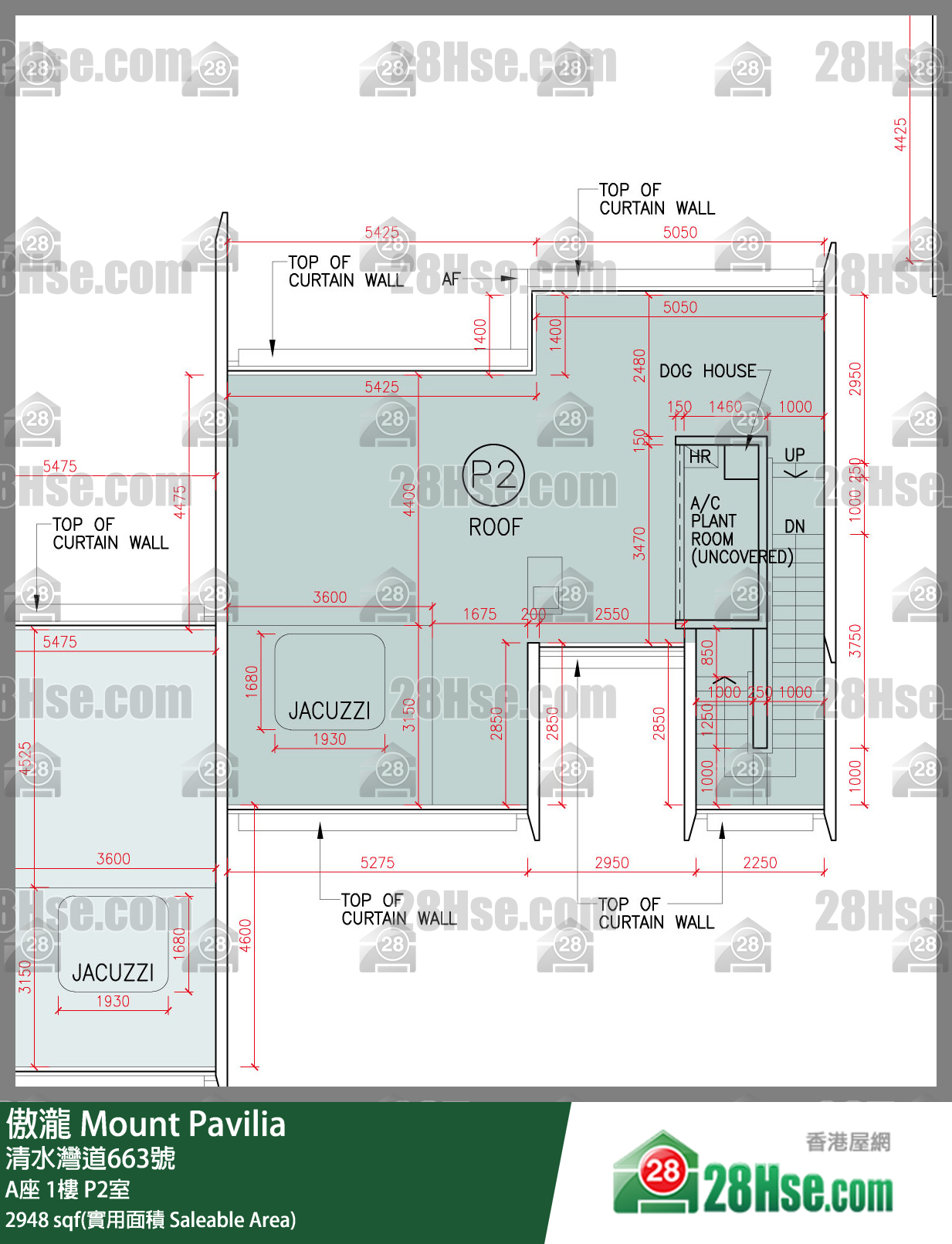 傲瀧 A座1樓 P2室 平面圖