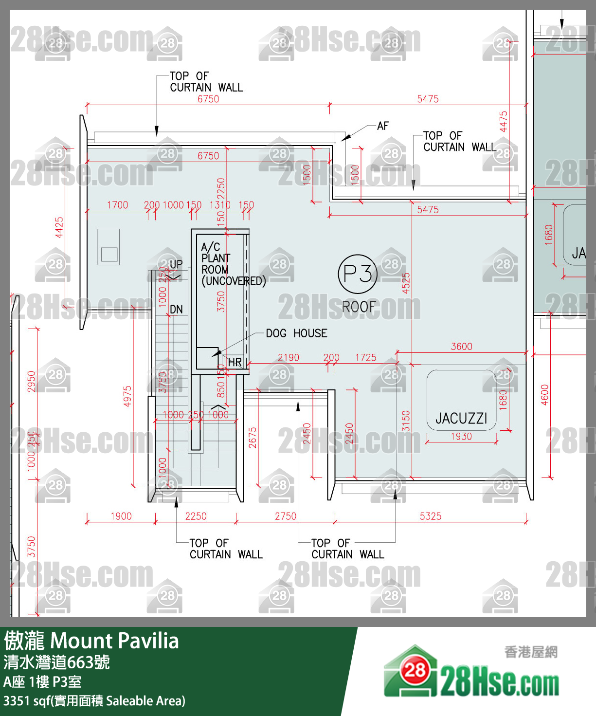 傲瀧 A座1樓 P3室 平面圖