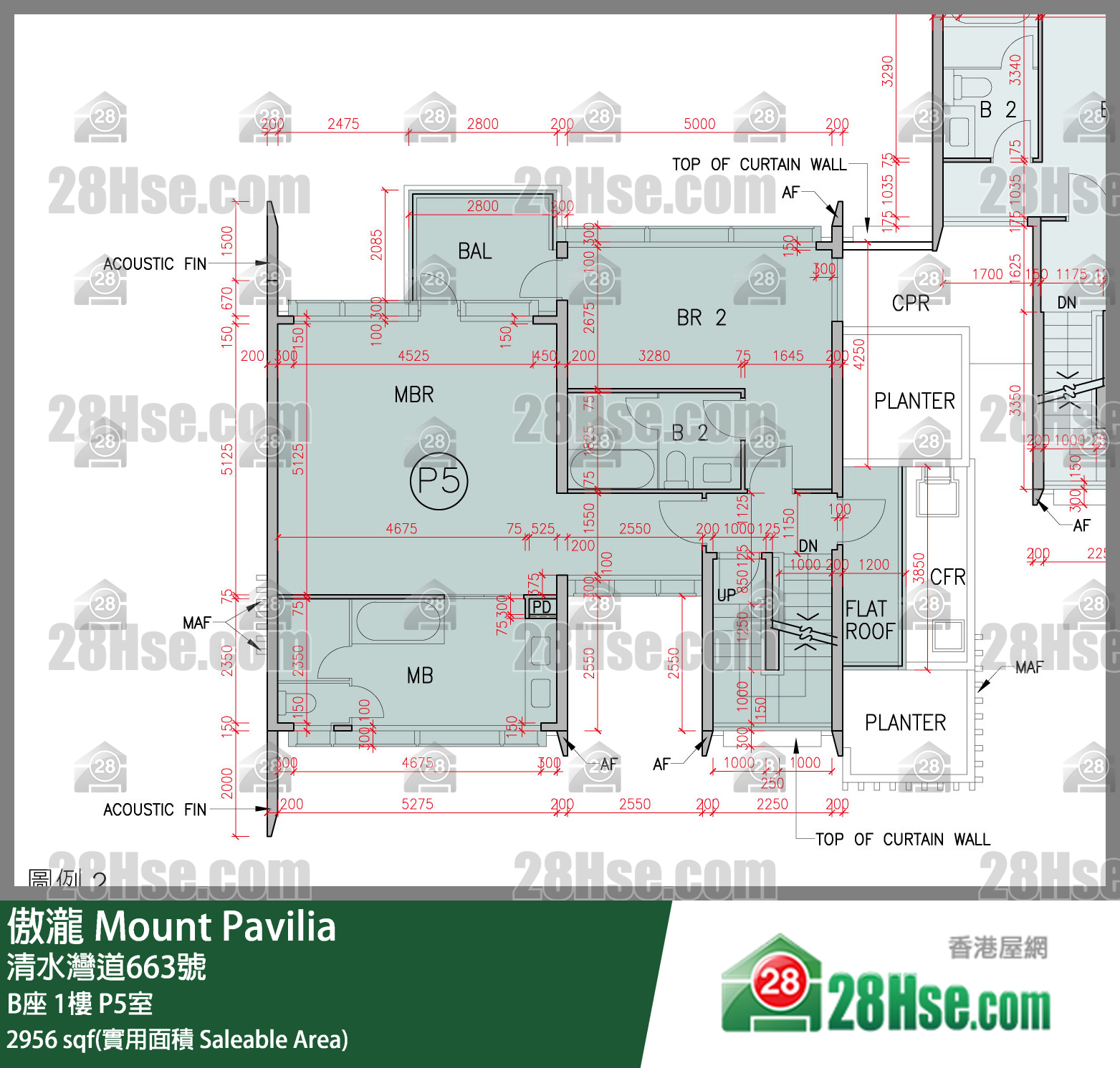 傲瀧 B座1樓 P5室 平面圖