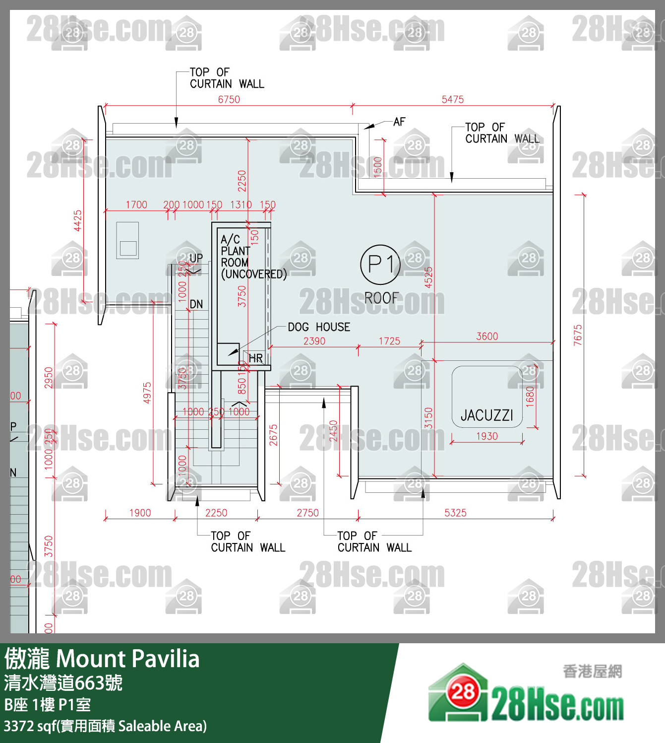 傲泷 B座1楼 P1室 平面图