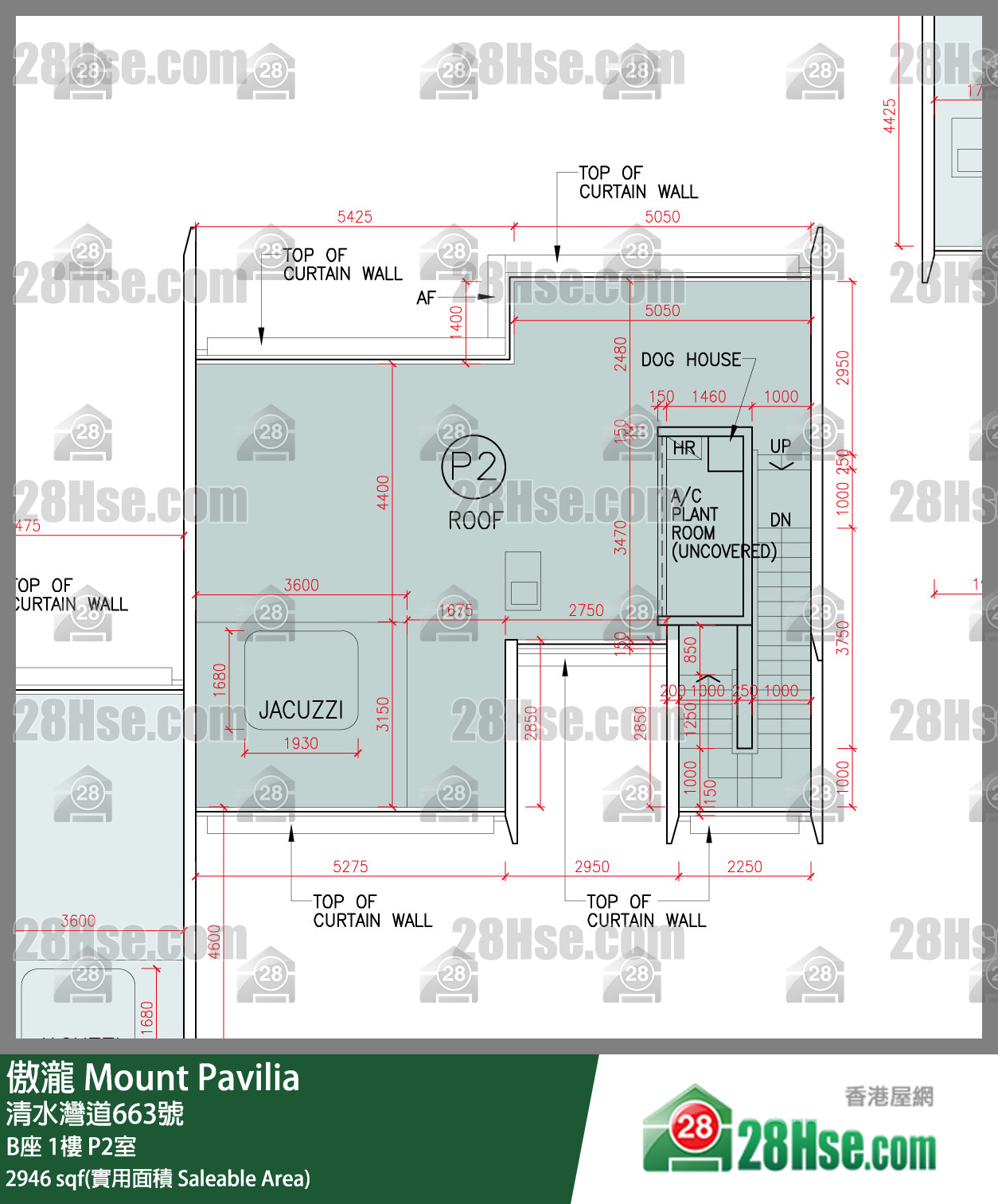 傲瀧 B座1樓 P2室 平面圖