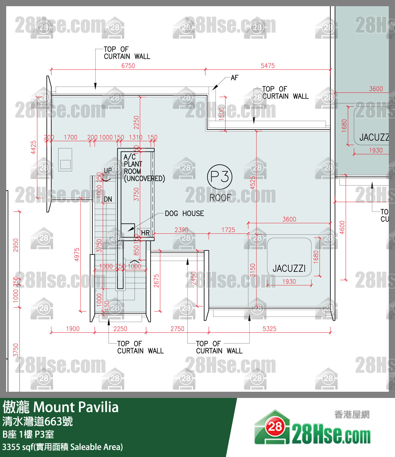 傲瀧 B座1樓 P3室 平面圖