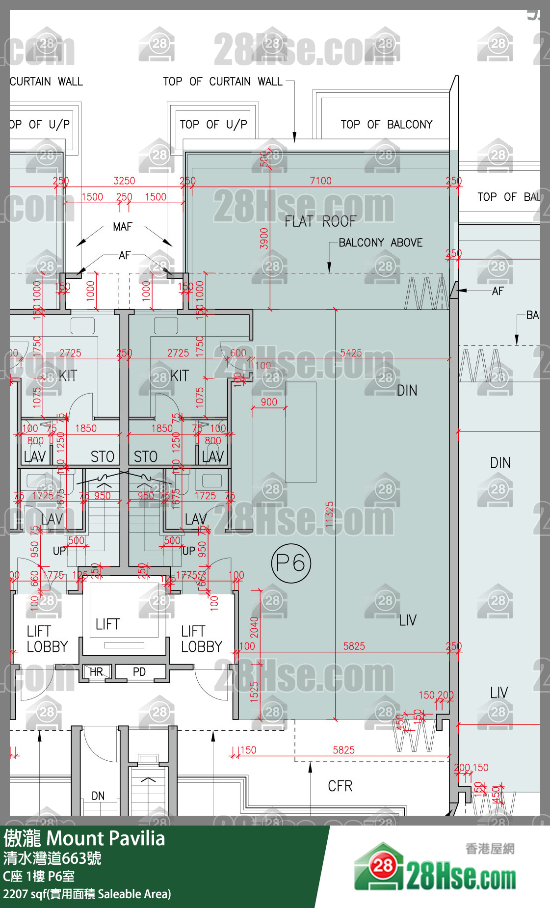 傲瀧 C座1樓 P6室 平面圖