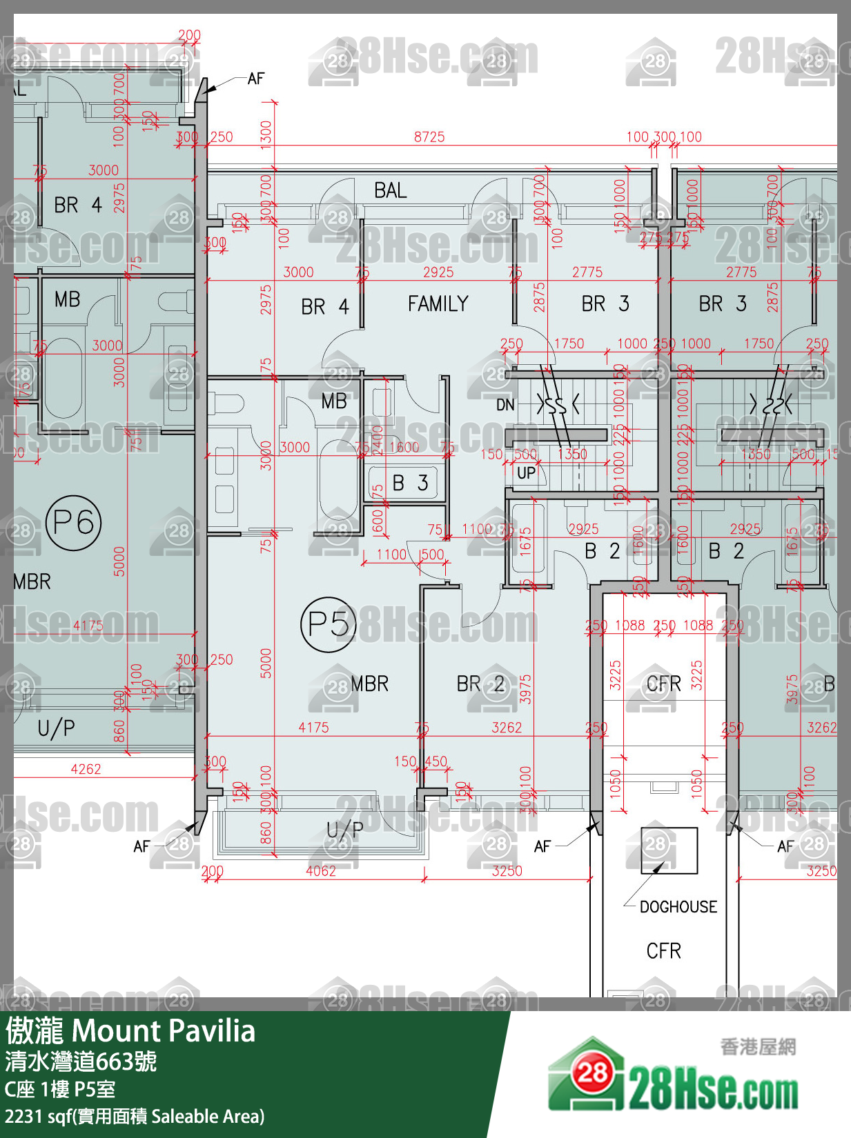 傲瀧 C座1樓 P5室 平面圖