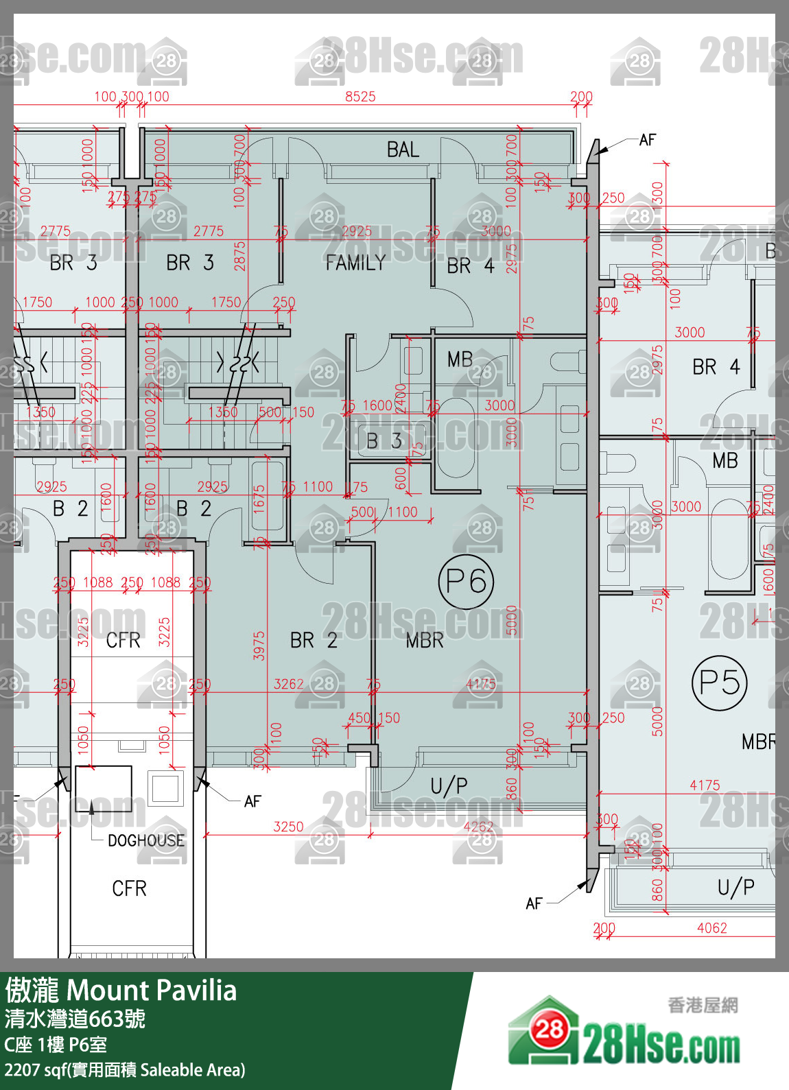 傲瀧 C座1樓 P6室 平面圖