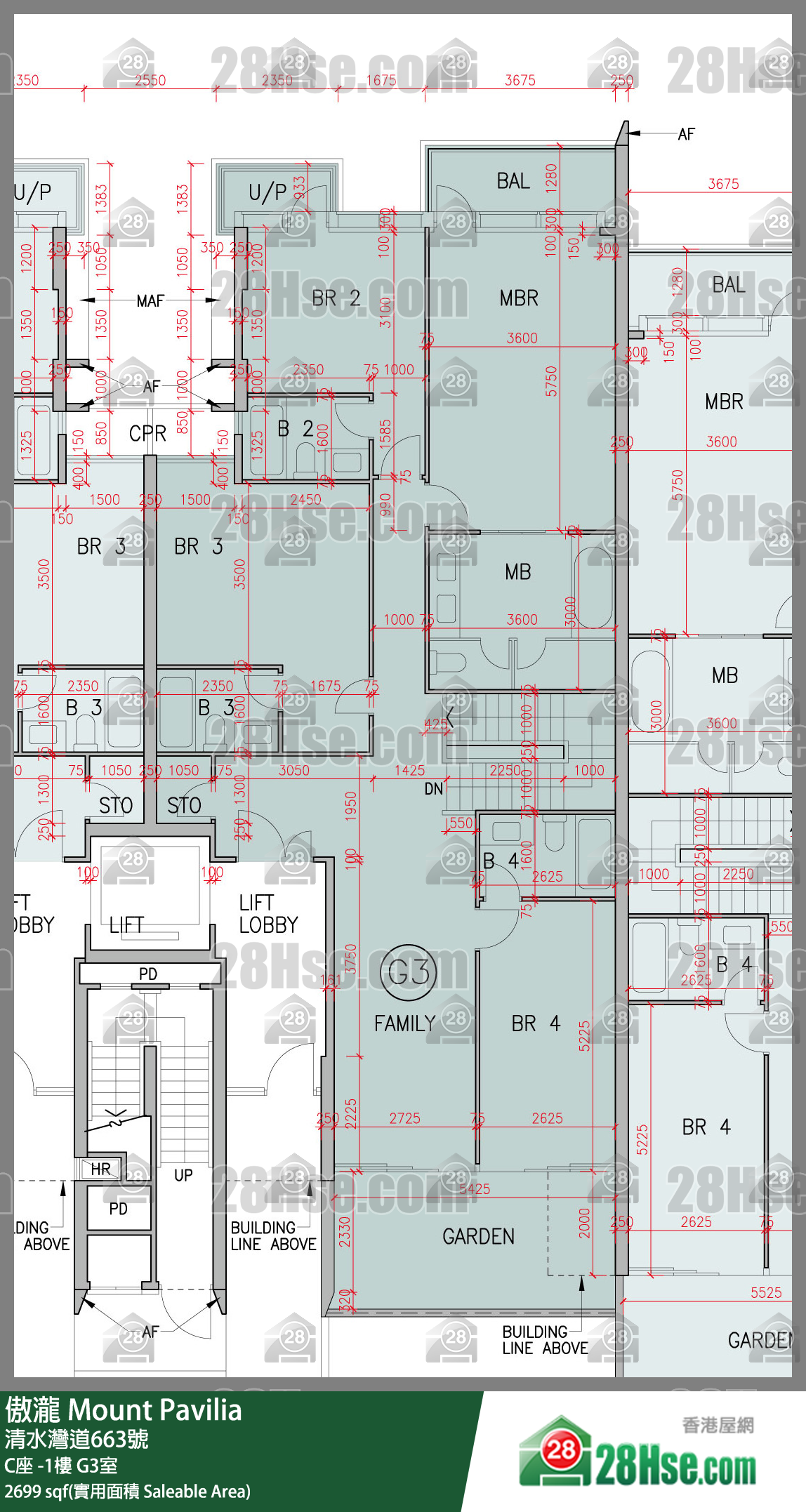 傲瀧 C座LG樓 G3室 平面圖
