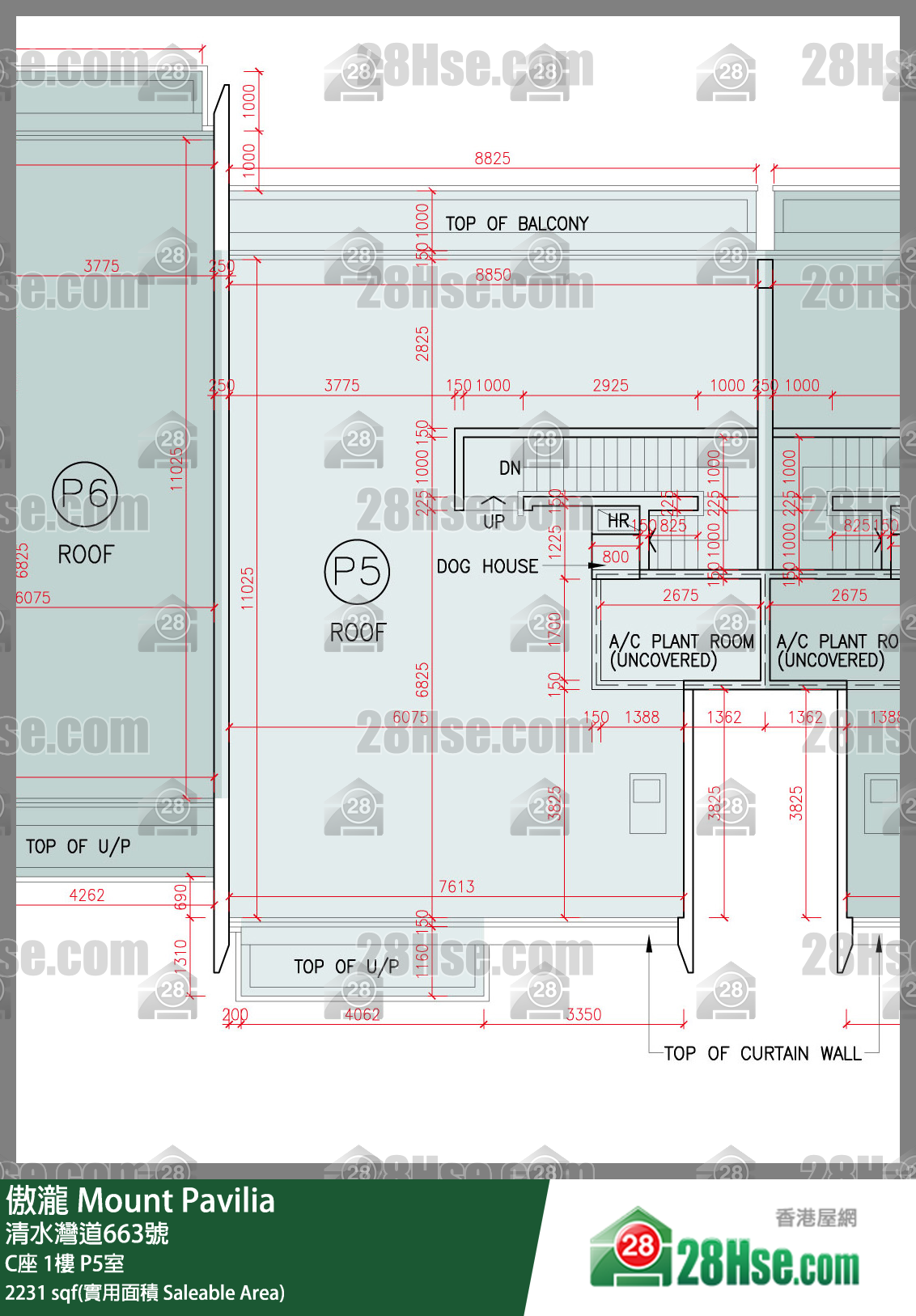傲瀧 C座1樓 P5室 平面圖