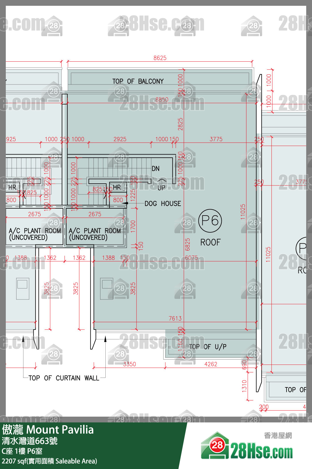 傲瀧 C座1樓 P6室 平面圖