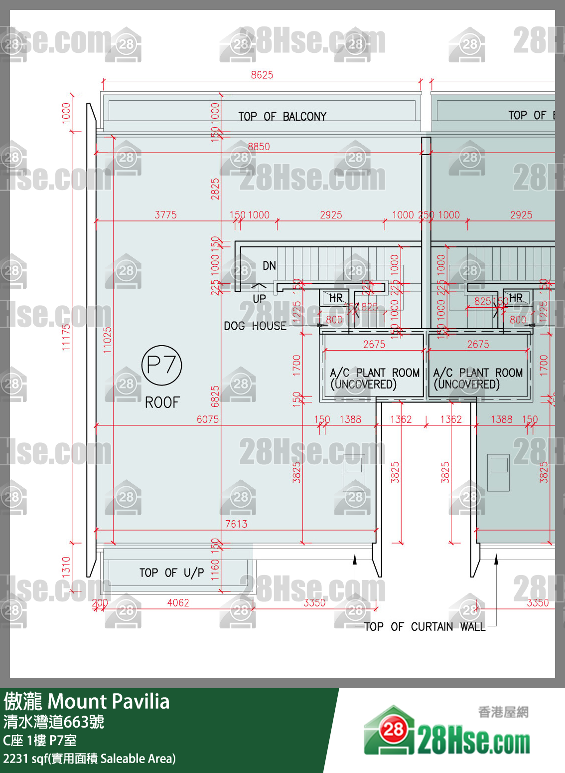 傲瀧 C座1樓 P7室 平面圖