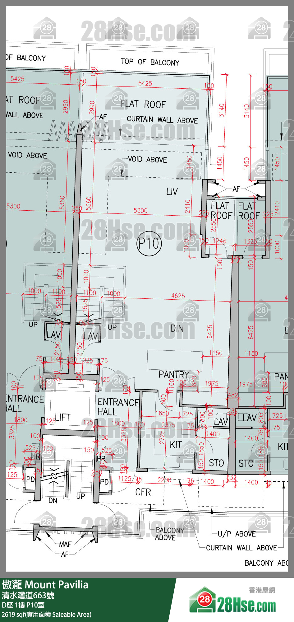 傲瀧 D座1樓 P10室 平面圖