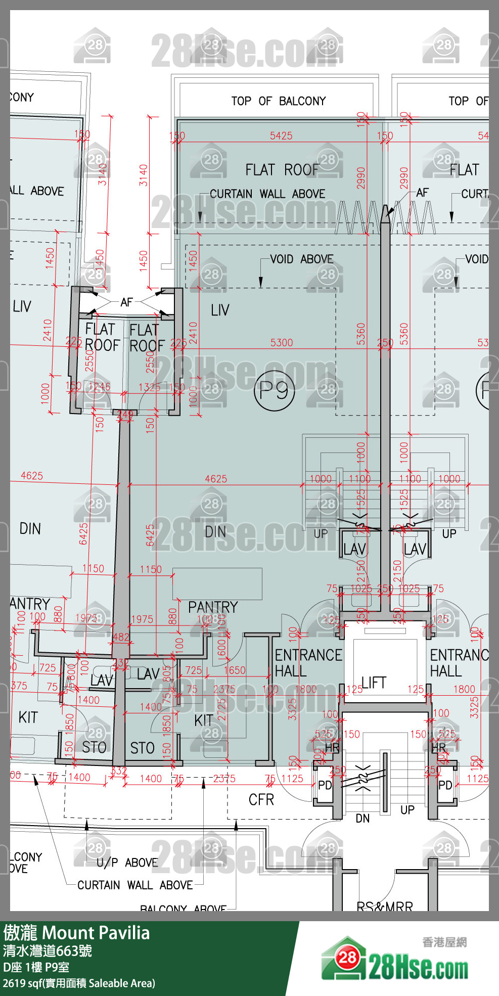 傲瀧 D座1樓 P9室 平面圖