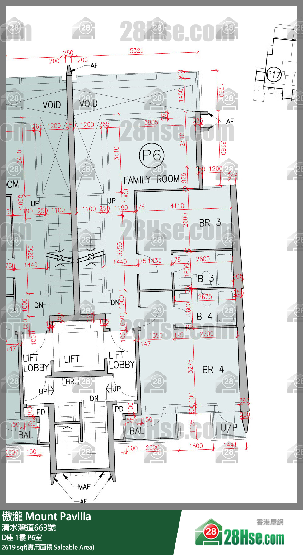 傲瀧 D座1樓 P6室 平面圖