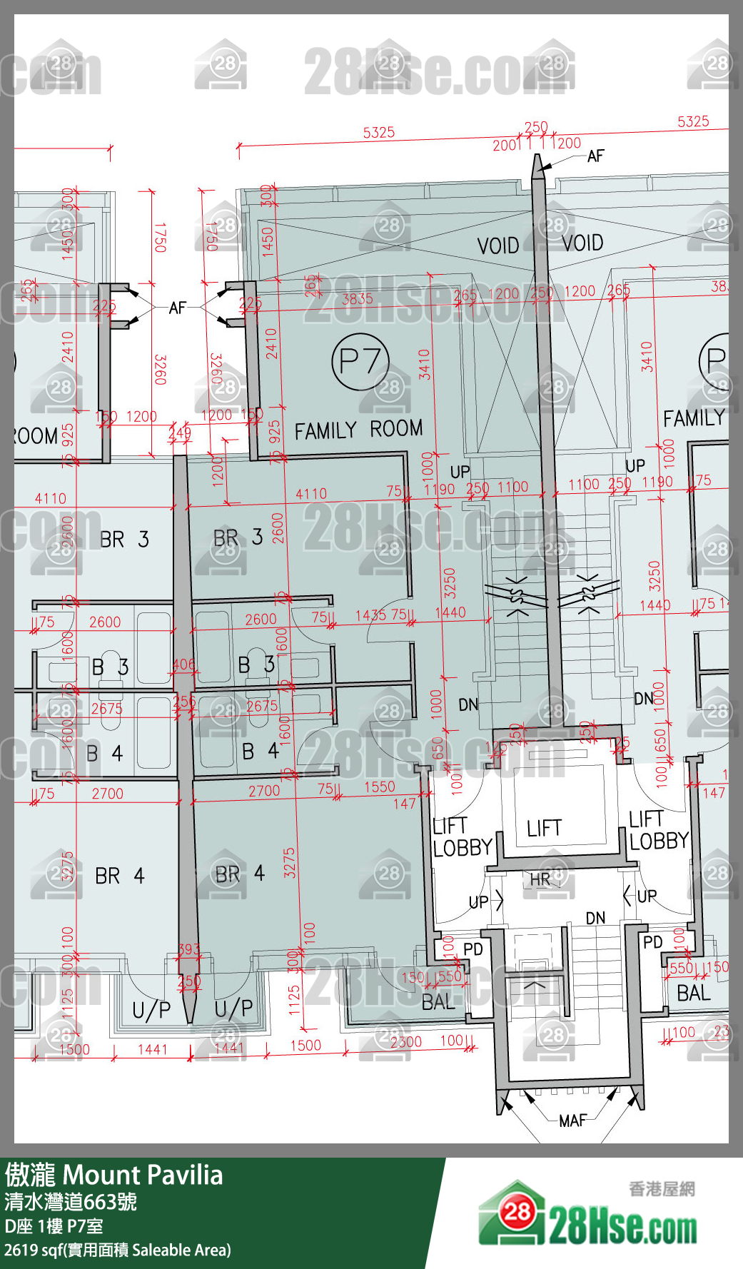 傲瀧 D座1樓 P7室 平面圖