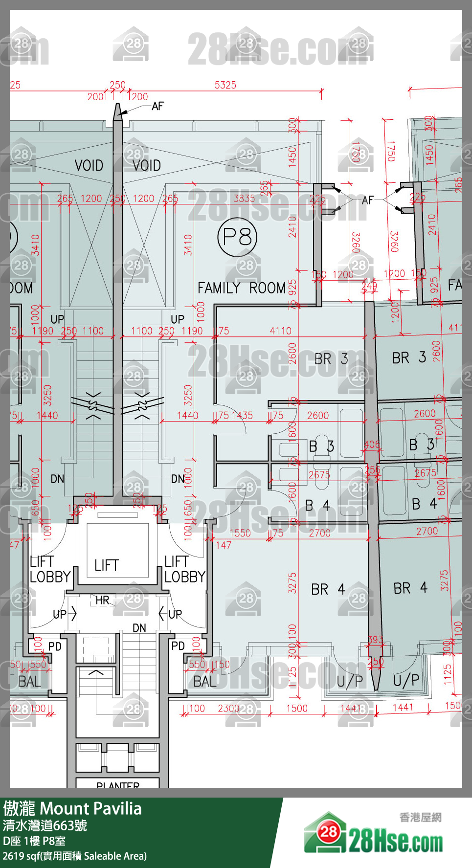 傲瀧 D座1樓 P8室 平面圖