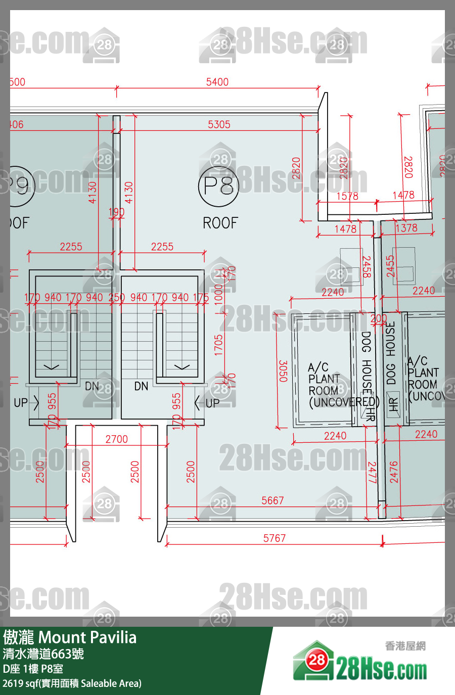傲瀧 D座1樓 P8室 平面圖