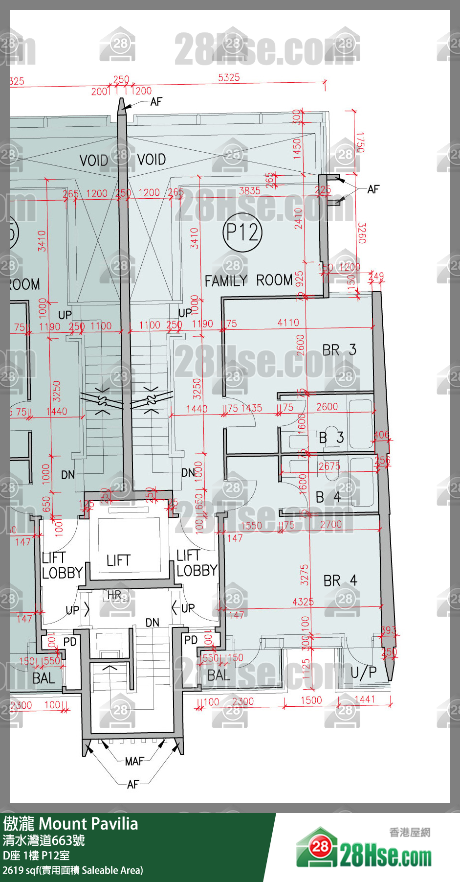 傲瀧 D座1樓 P12室 平面圖