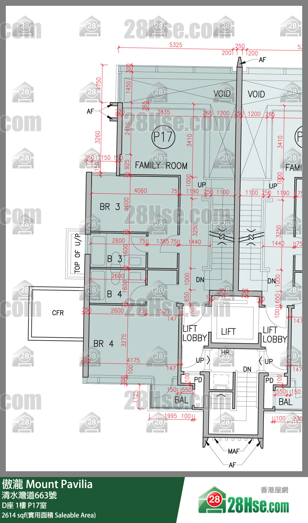 傲瀧 D座1樓 P17室 平面圖