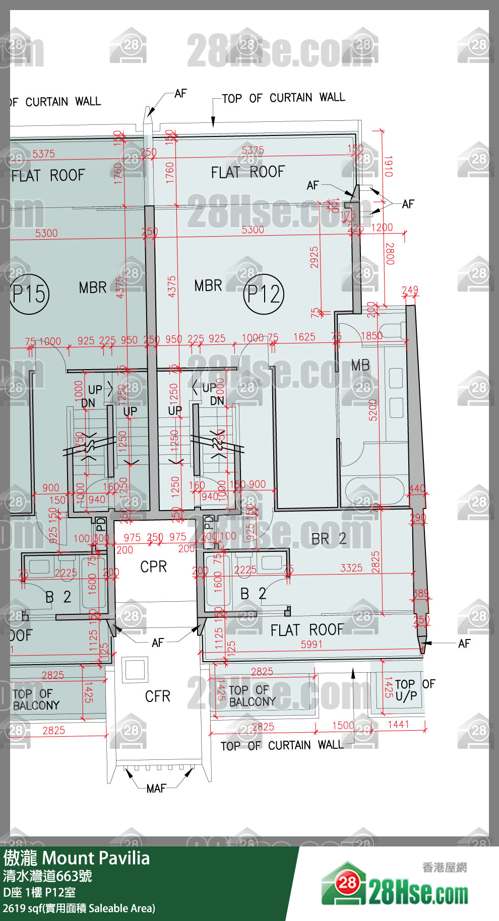 傲瀧 D座1樓 P12室 平面圖