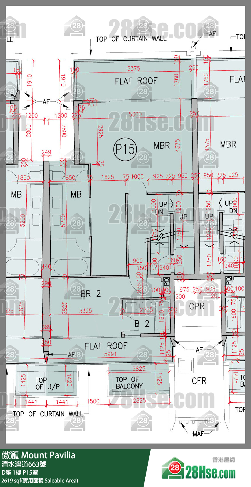 傲瀧 D座1樓 P15室 平面圖