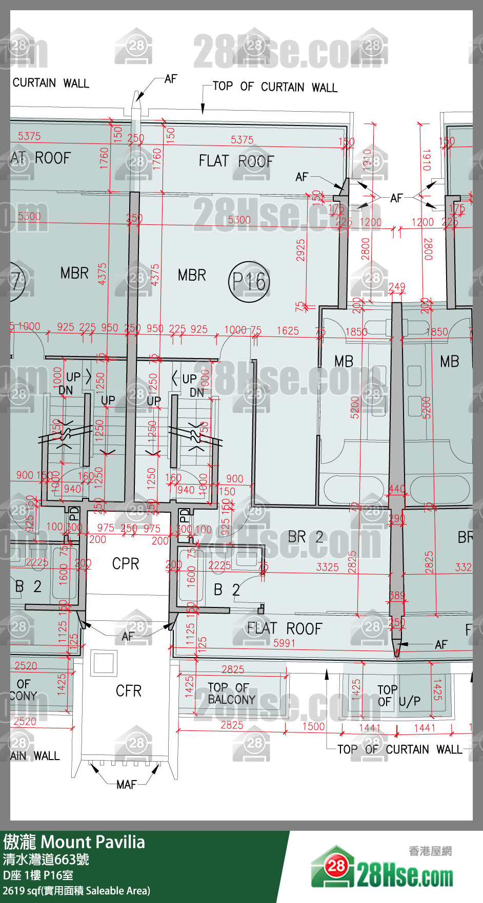 傲瀧 D座1樓 P16室 平面圖
