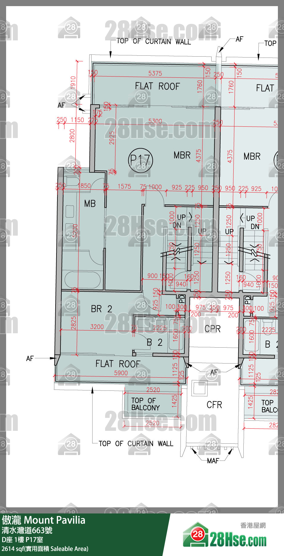 傲瀧 D座1樓 P17室 平面圖