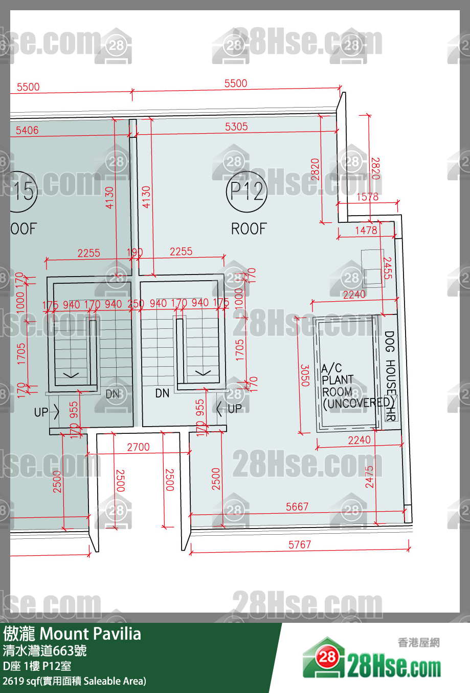 傲瀧 D座1樓 P12室 平面圖