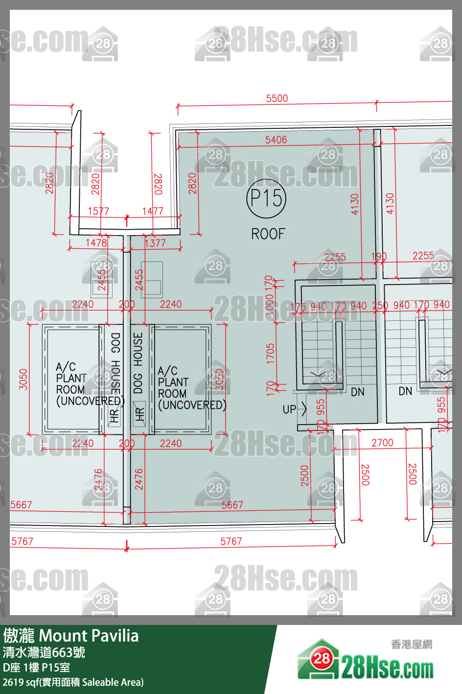傲瀧 D座1樓 P15室 平面圖