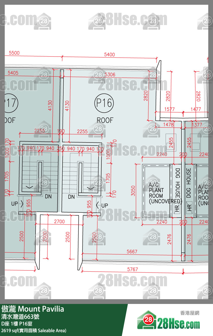 傲瀧 D座1樓 P16室 平面圖