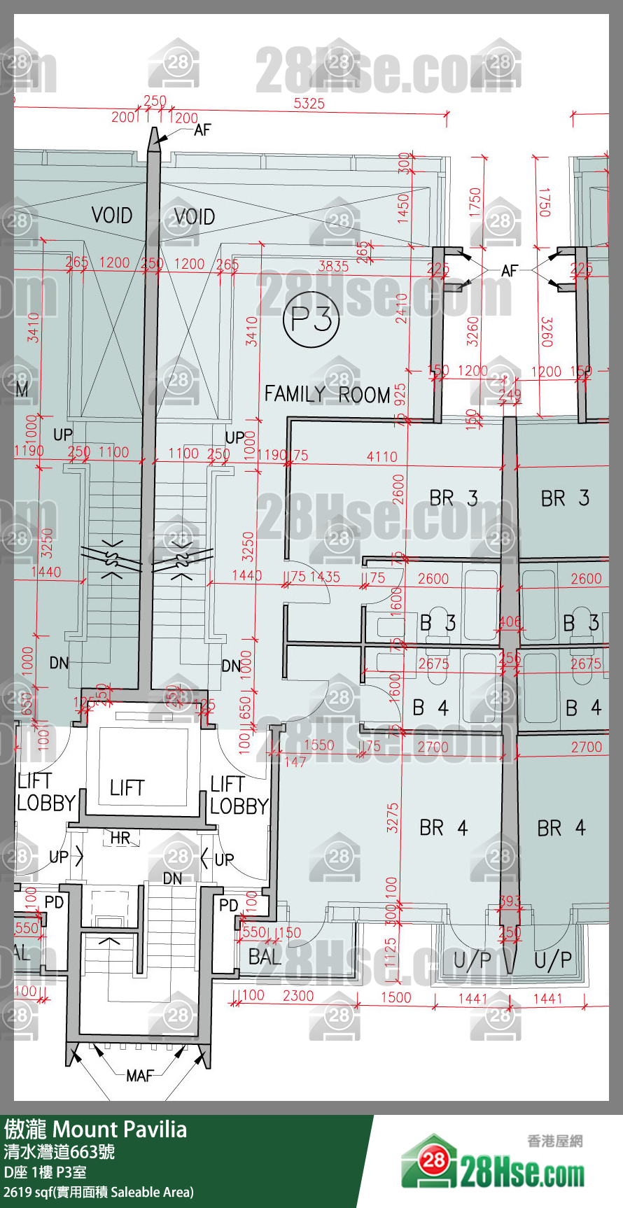 傲瀧 D座1樓 P3室 平面圖