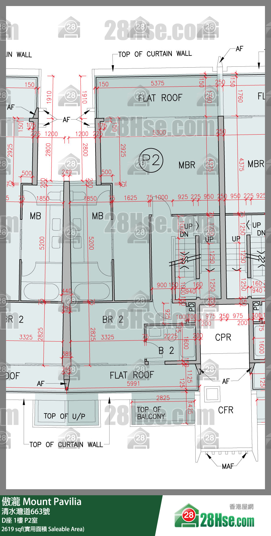 傲瀧 D座1樓 P2室 平面圖