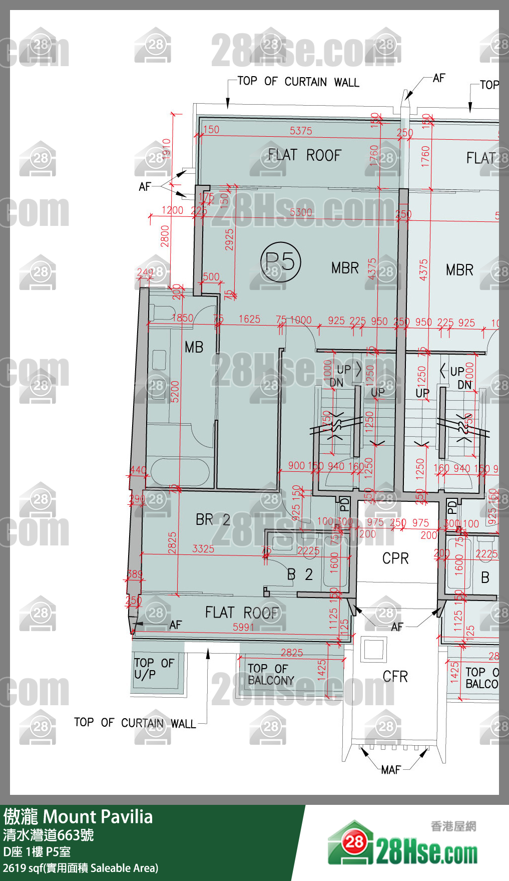 傲瀧 D座1樓 P5室 平面圖