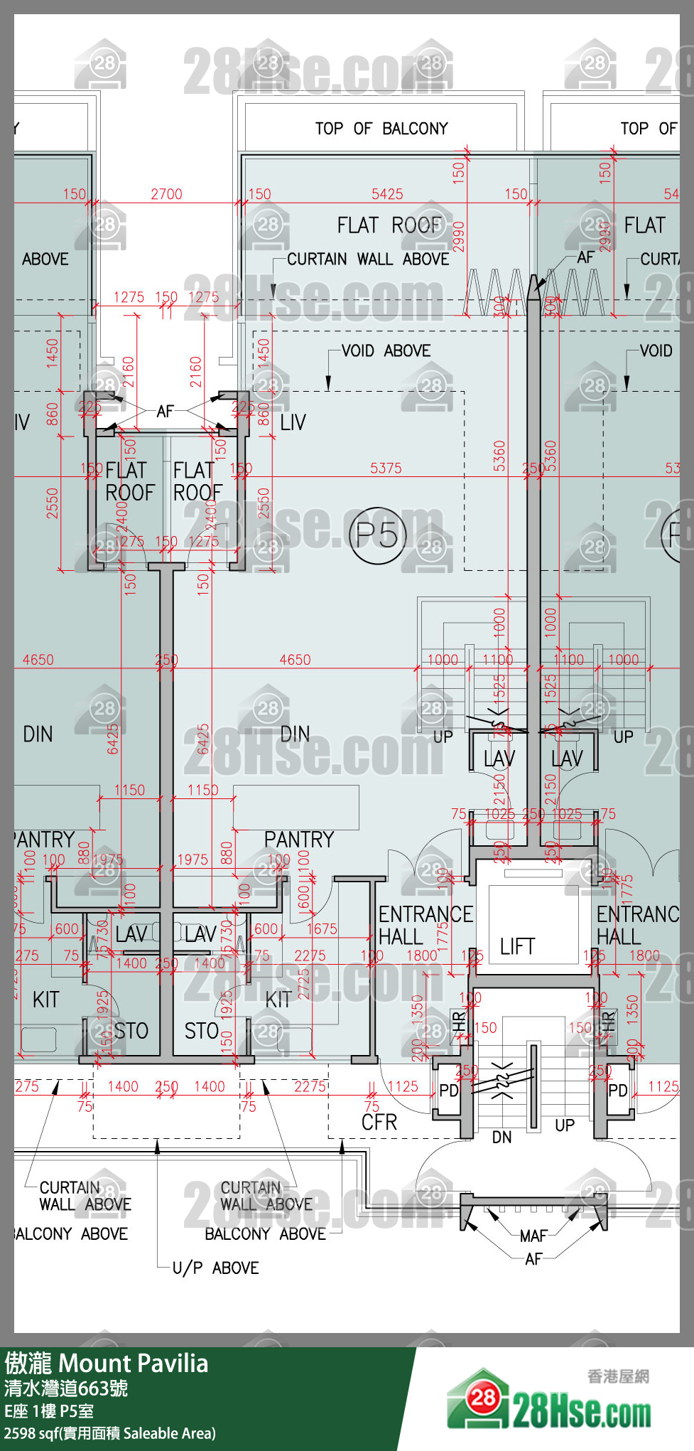 傲瀧 E座1樓 P5室 平面圖