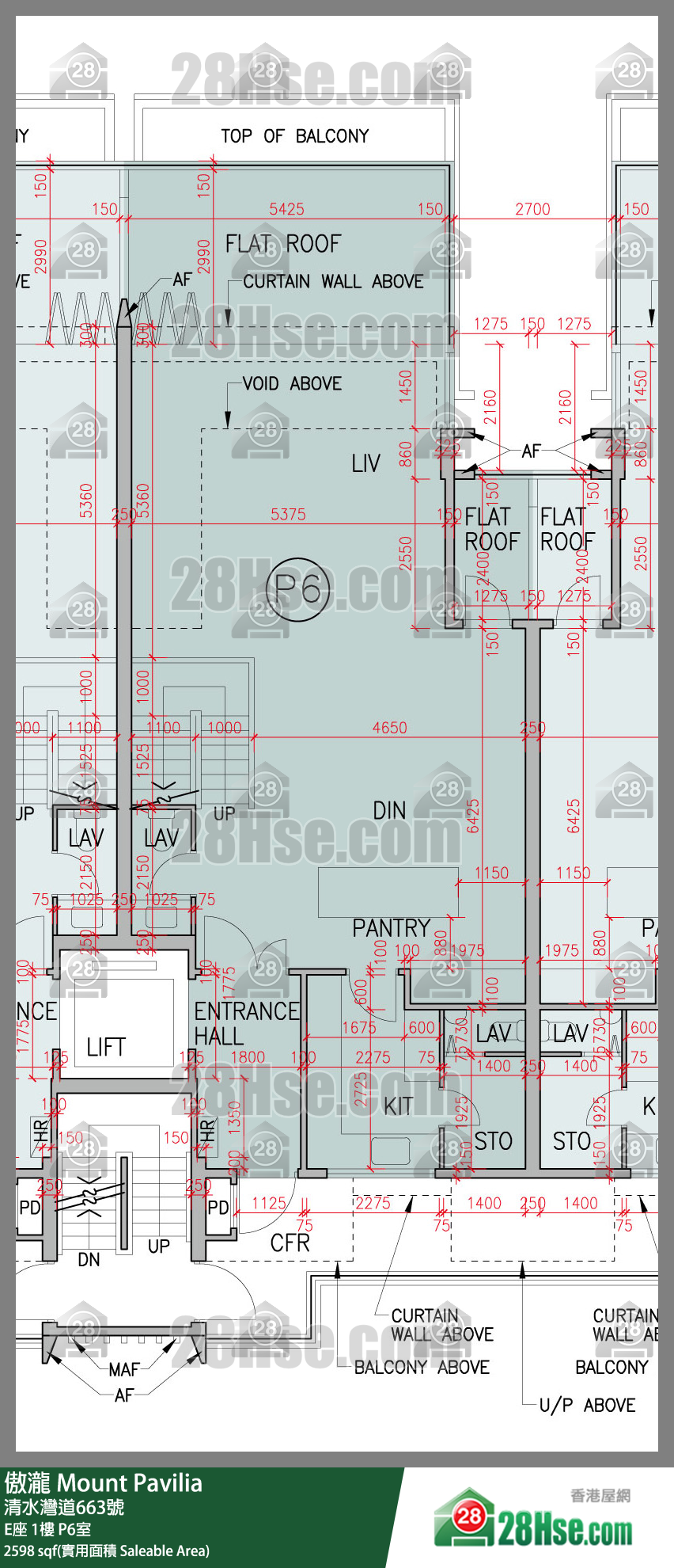 傲瀧 E座1樓 P6室 平面圖