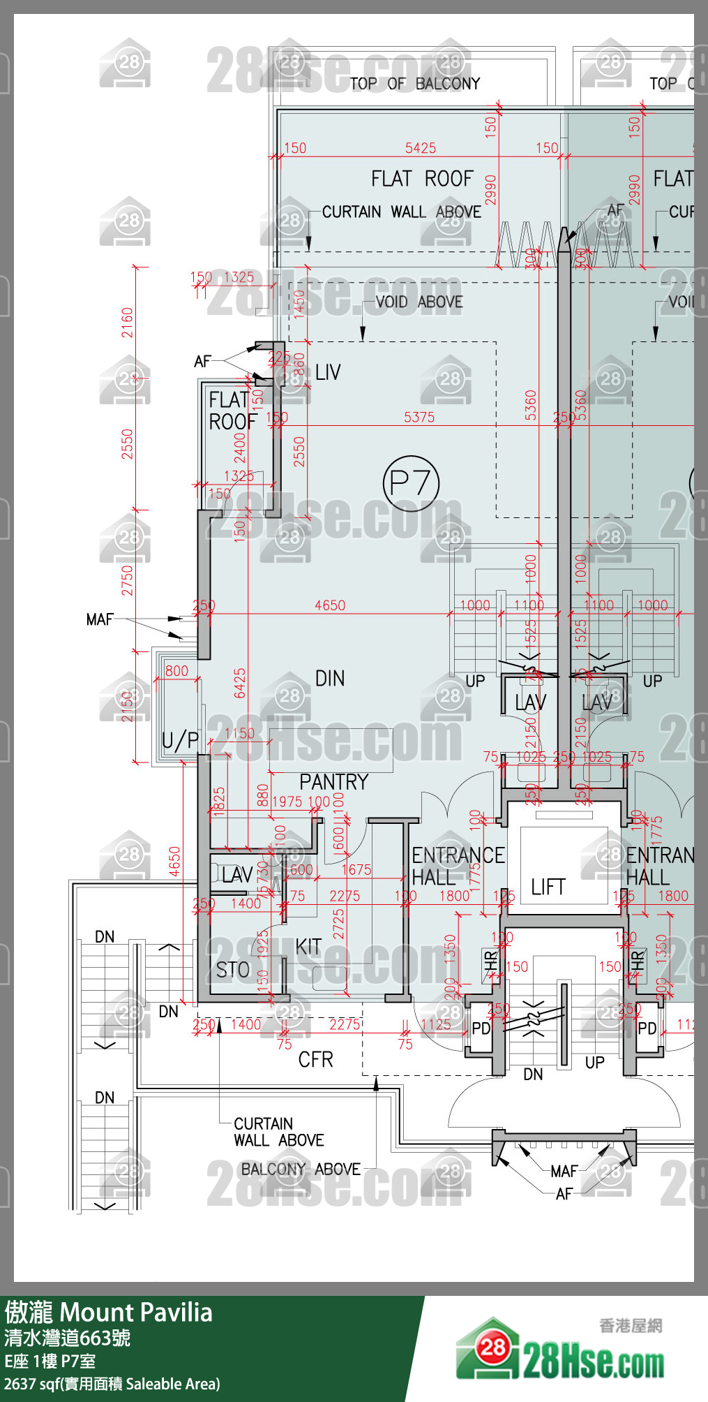 傲瀧 E座1樓 P7室 平面圖