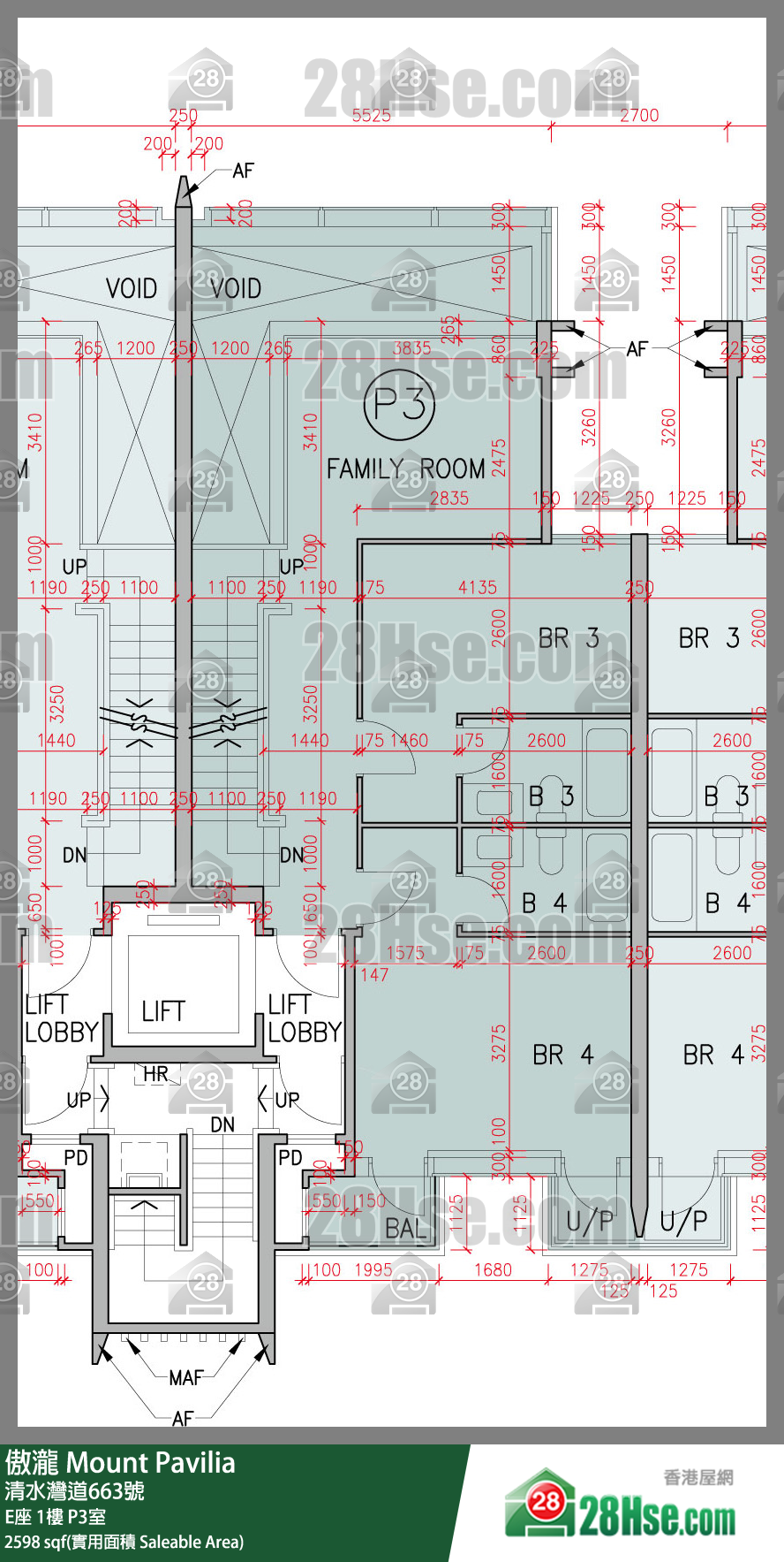 傲瀧 E座1樓 P3室 平面圖