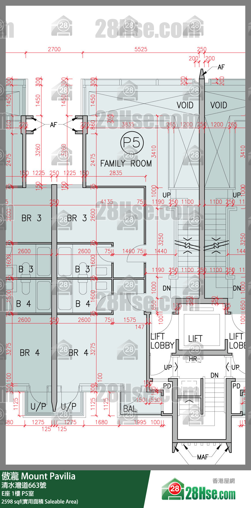 傲瀧 E座1樓 P5室 平面圖
